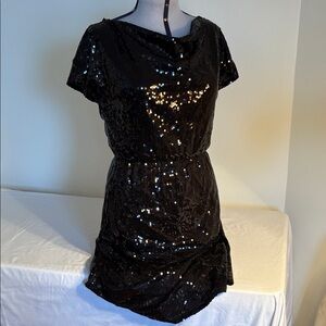 Glamorous Black Sequin Mini Dress